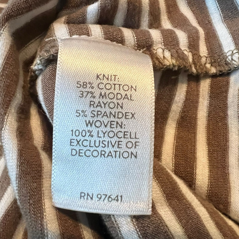 J.Jill Wearever Striped Bell Sleeve Tunic Top Womens S Boho Cottagecore Artisan - Picture 4 of 11